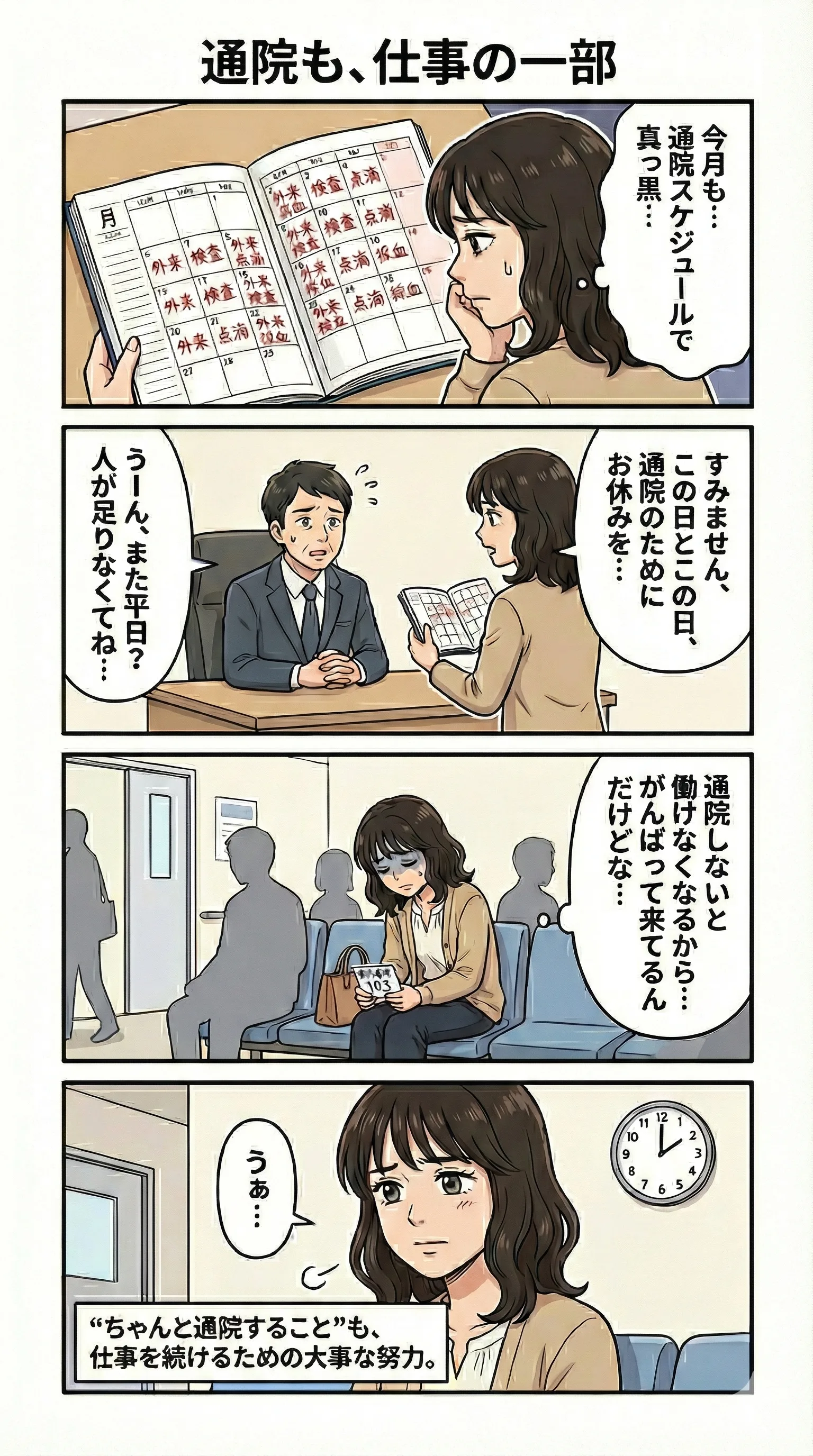 治療と仕事を同時に見る構造図
